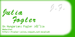 julia fogler business card